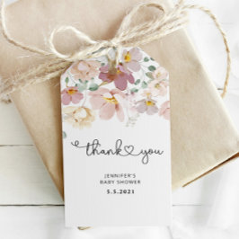 Wildblume für Aquarellfarben danke Geschenkanhänger