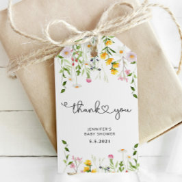 Wildblume für Aquarellfarben danke Geschenkanhänger