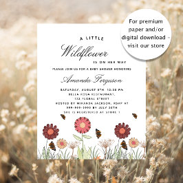 Wildblume für Babyduschen Flyer