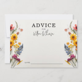 Wildblume für Hochzeitsratgeber für gepresste Blum Hinweiskarte