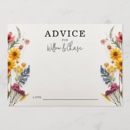 Wildblume für Hochzeitsratgeber für gepresste Blum Hinweiskarte