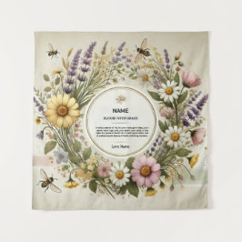 "Wildblume für Kernbrennstoff" Personalisiert Wandteppich