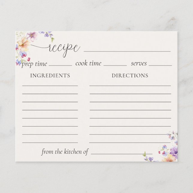 Wildblume für Wasserfarben (Vorderseite)