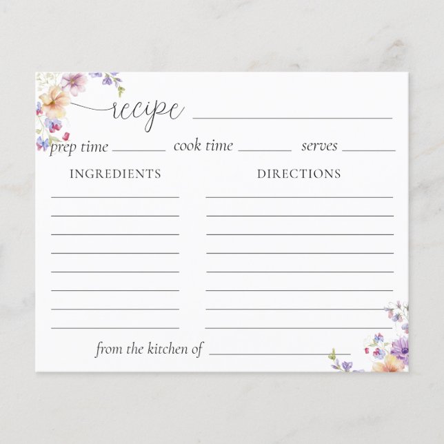 Wildblume für Wasserfarben (Vorderseite)