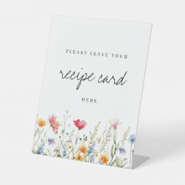 Wildblume für Wasserfarben Sockelschild