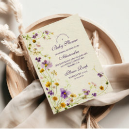 Wildblume Garden Babydusche Einladung