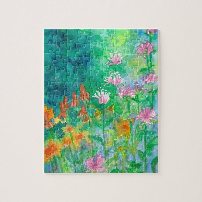 Wildblume Garden Bee Balm Mexican Hat Blume Puzzle (Vertikal)