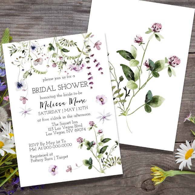 Wildblume Garden Blooms Bridal Dusche Einladung (Von Creator hochgeladen)
