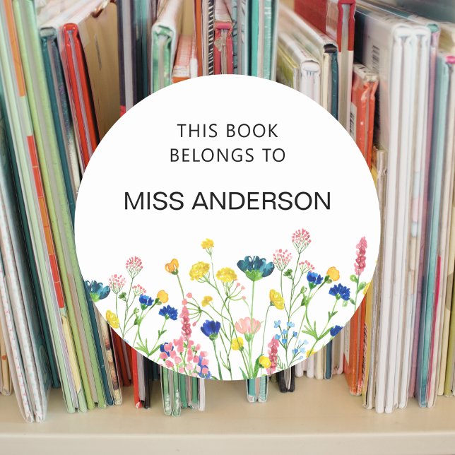 Wildblume Garden Eigenschaft des Aufklebers für Bu Runder Aufkleber (Von Creator hochgeladen)