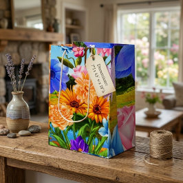Wildblume Garden Geschenktasche Mittlere Geschenktüte