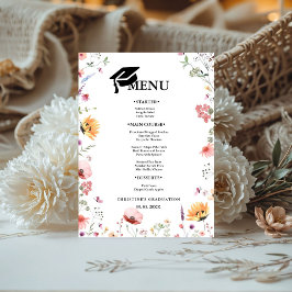 Wildblume Garden Graduation Party Sockelschild