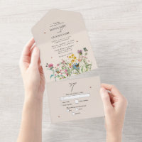 Wildblume Garden & Insecken Wedding Inv