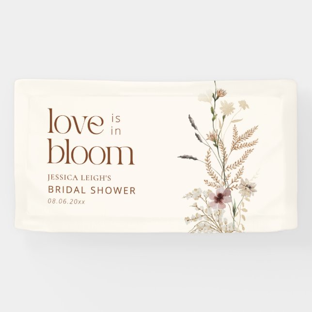 Wildblume Garden Liebe ist in Bloom Banner (Horizontal)