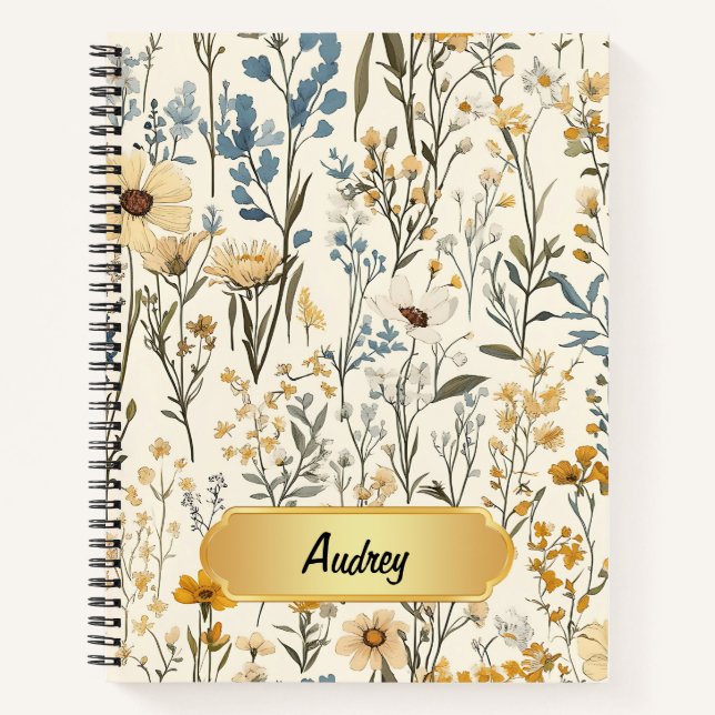 Wildblume Garden Notizbuch (Vorderseite)