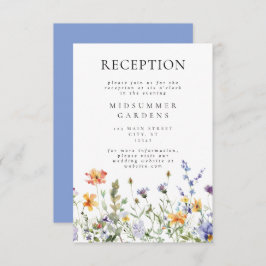 Wildblume Garden Wedding Empfang Eintrittskarte Begleitkarte