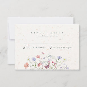 Wildblume Garden Wedding UAWG RSVP Karte
