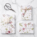 Wildblume Garden White Floral Geschenkpapier Set<br><div class="desc">Elegantes weißes,  blumengeschmücktes Papier aus Wildblume.</div>