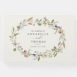 Wildblume Garden Wreath Grüne Hochzeit Gästebuch