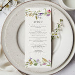 Wildblume Garden Wreath Grüne Hochzeit Menükarte<br><div class="desc">Entspannen Sie Ihren Empfang mit unserem eleganten Wildblume Garden Greenery Wedding Menu. Dieses Design mit feinen Wildblumen-Illustrationen und üppiger Vegetation bringt eine frische, romantische Touch auf Ihren Tisch. Ideal für Hochzeiten im Garten, im rustikalen Stil oder in der Natur inspiriert, präsentiert es Ihre kulinarischen Köstlichkeiten in elegantem Rahmen. Passen Sie...</div>