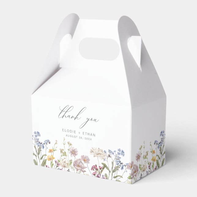 Wildblume Gastgeschenk Hochzeit Box Floral Boho Su Geschenkschachtel (Vorderseite)