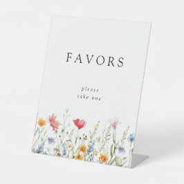 Wildblume Gastgeschenke Sockelschild