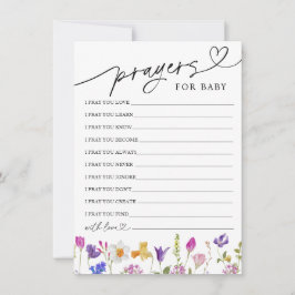 Wildblume Gebete und Wünsche für Kinderkarte Einladung