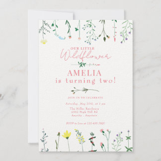 Wildblume Geburtstag Einladung