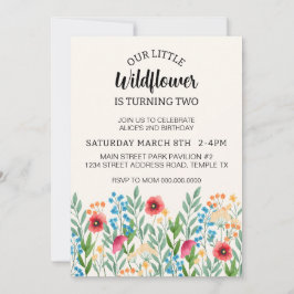 Wildblume Geburtstag Einladung herunterladen