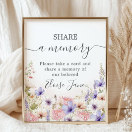 Wildblume-Gedenkfeier Gedächtnisfeier Gedächtnis t Poster