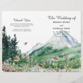 Wildblume | Geflochtenes Hochzeitsprogramm