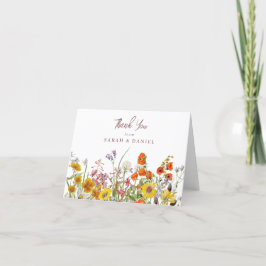 Wildblume geklappt Danke Notizen Karten