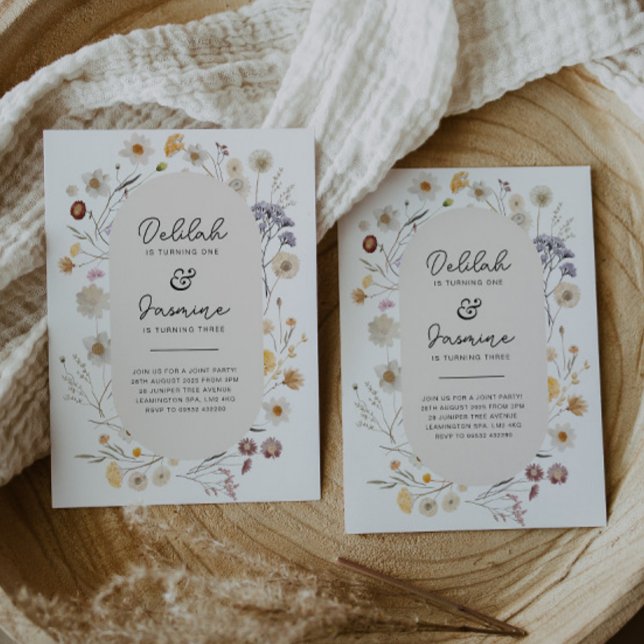 Wildblume Gemeinsame Einladung zum Geburtstag (Von Creator hochgeladen)