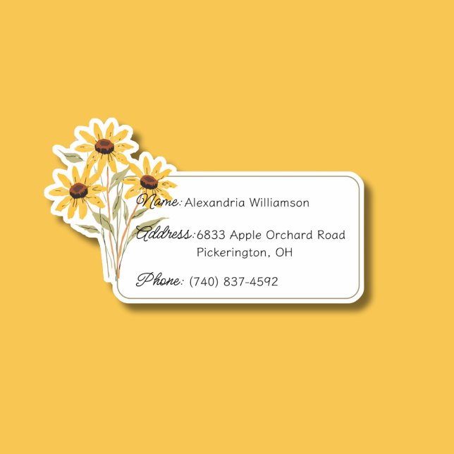 Wildblume Gepäckausweis Aufkleber (Von Creator hochgeladen)