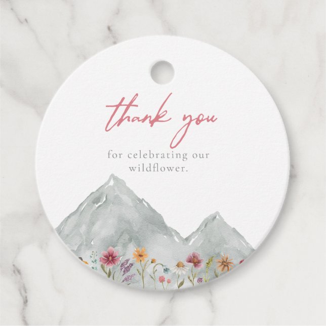 Wildblume Geschenkanhänger (Vorderseite)