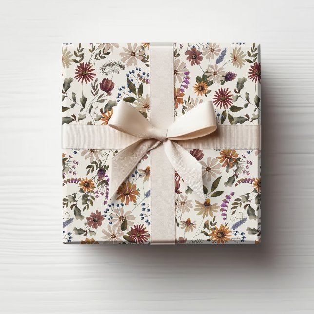 Wildblume Geschenkpapier (Fall Wildflower Wrapping Paper
)