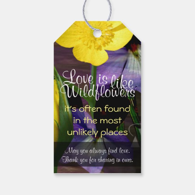 Wildblume-Geschenktasten Geschenkanhänger (Rückseite)