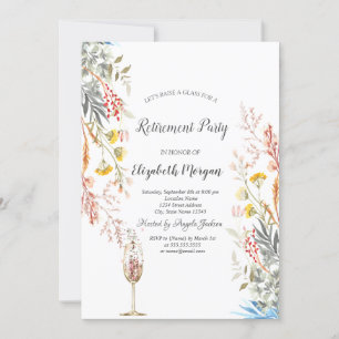 Wildblume getrocknet, Gläsersatz Einladung