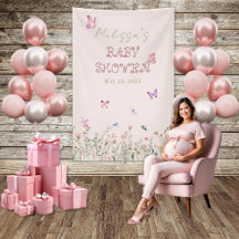 Wildblume Girl Baby Dusche Blumenstrauß Foto Hinte