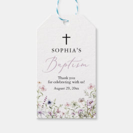 Wildblume Girl Baptism Gefallen Geschenktafeln Geschenkanhänger