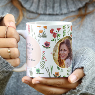 Wildblume Girl Brautparty Foto Kaffeetasse