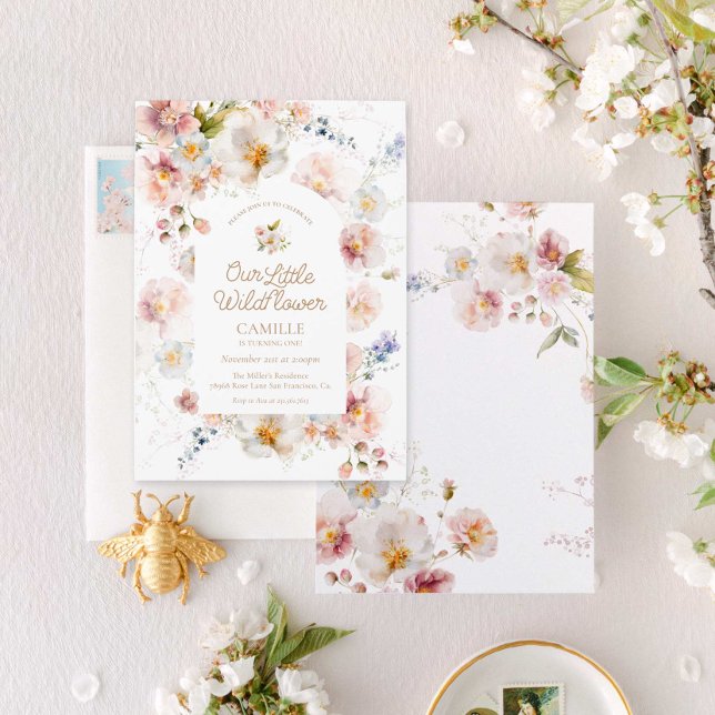 Wildblume Girl Einladung zum Geburtstag (Von Creator hochgeladen)