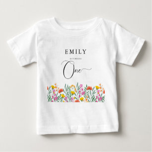 Wildblume Girl's First Birthday Baby T-shirt
