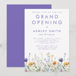 Wildblume Grand Opening Einladung