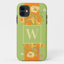 Wildblume Green Floral Monogram