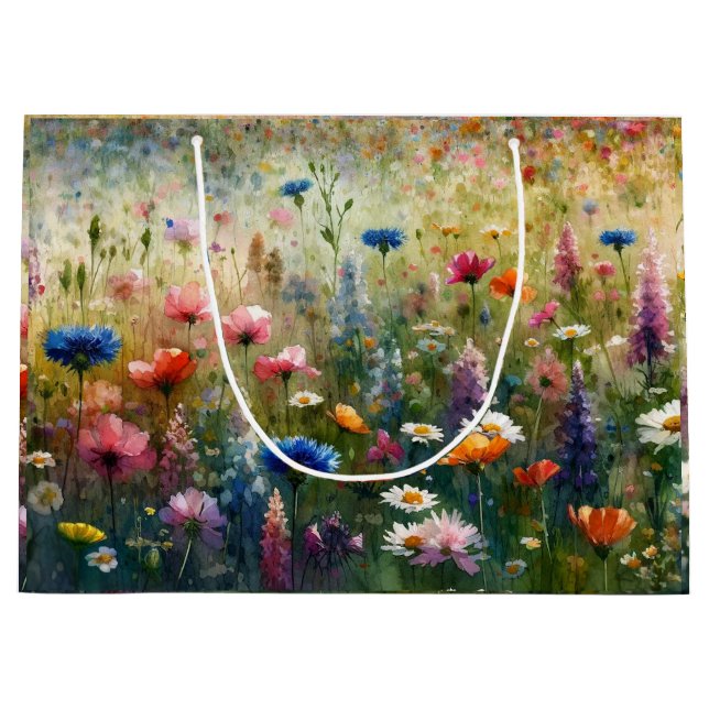 Wildblume Große Geschenktasche Geschenktüte (Vorderseite)
