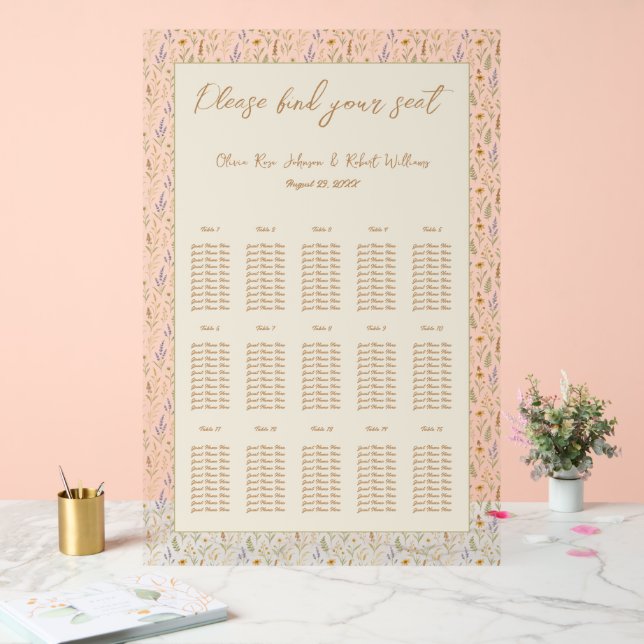 Wildblume Große Hochzeitsakrobatik Acrylschild (Hochzeit)