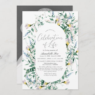 Wildblume Grüne Beerdigung Gedenkstätte Einladung