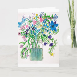 Wildblume-Gruß-Karte Karte