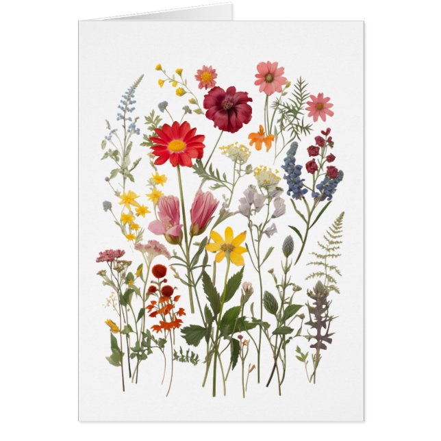 Wildblume Grußkarte Jeder Anlass Blank (Vorne)
