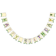 Wildblume Happy Birthday Banner